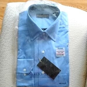Light blue men's dress shirt. Trump